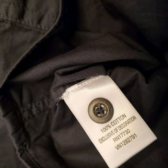 NWT Mossimo Supply Co. Men XL Dark Gray Infantry Shirt Long Sleeve Snap Pockets - Picture 8 of 16